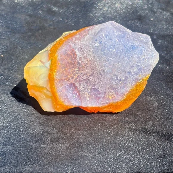 Raw Museum Grade Mexican Fire Opal “Contra Luz”- Purple Internal Glow - Picture 1 of 8